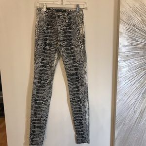 Snake Skin patten Joe Jeans. Belt not included.